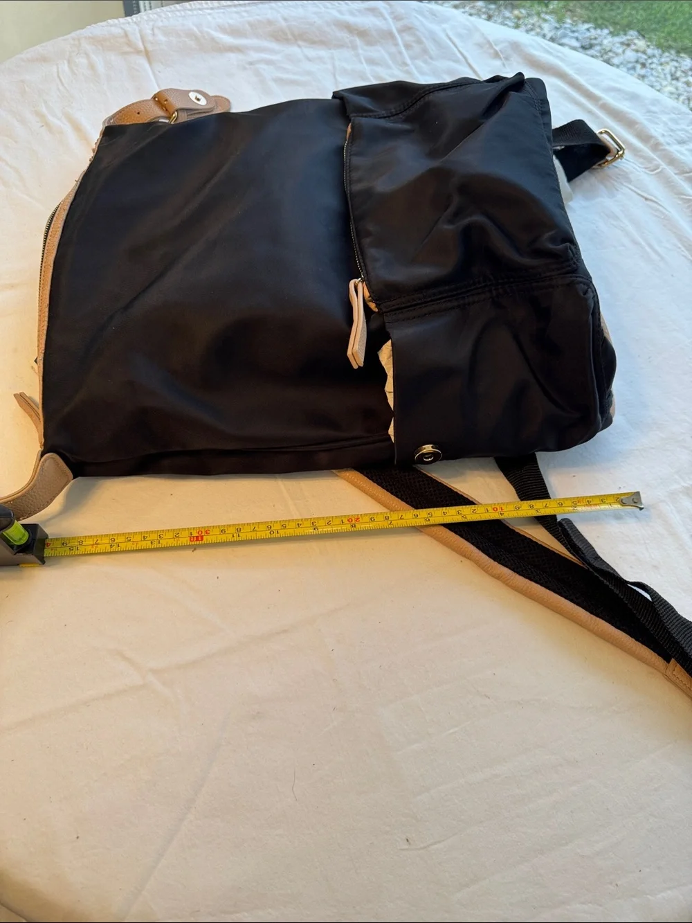 Tommy Bahama Black Backpack with Cream accents